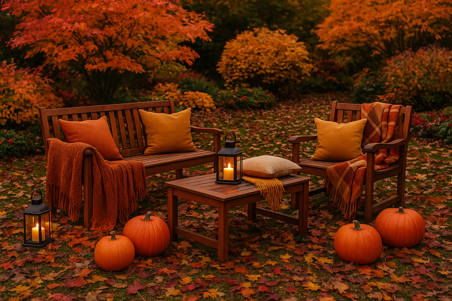 Come arredare il giardino in autunno: idee e soluzioni pratiche