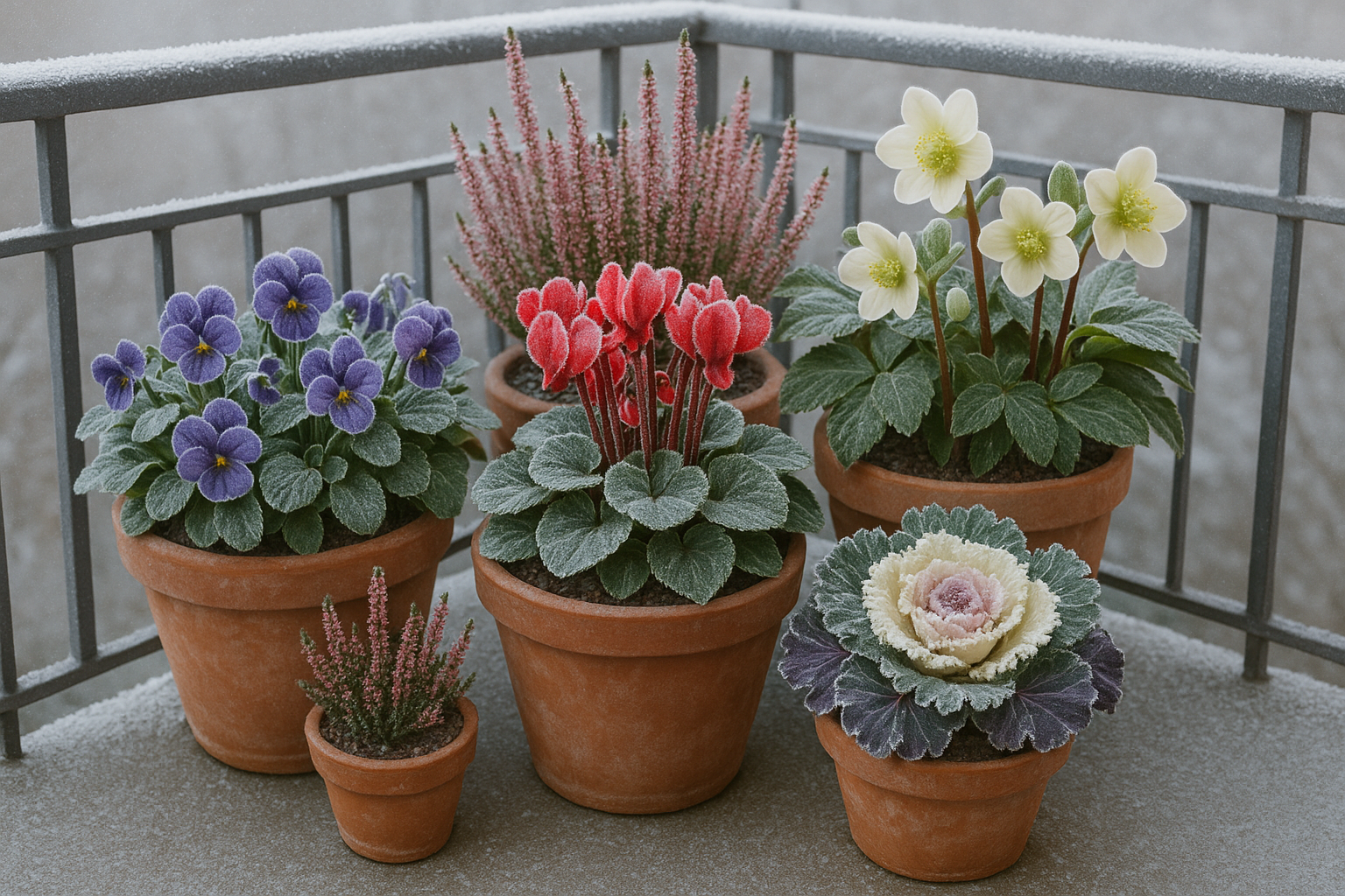 Fiori che resistono al gelo: quali scegliere per un balcone colorato anche in inverno