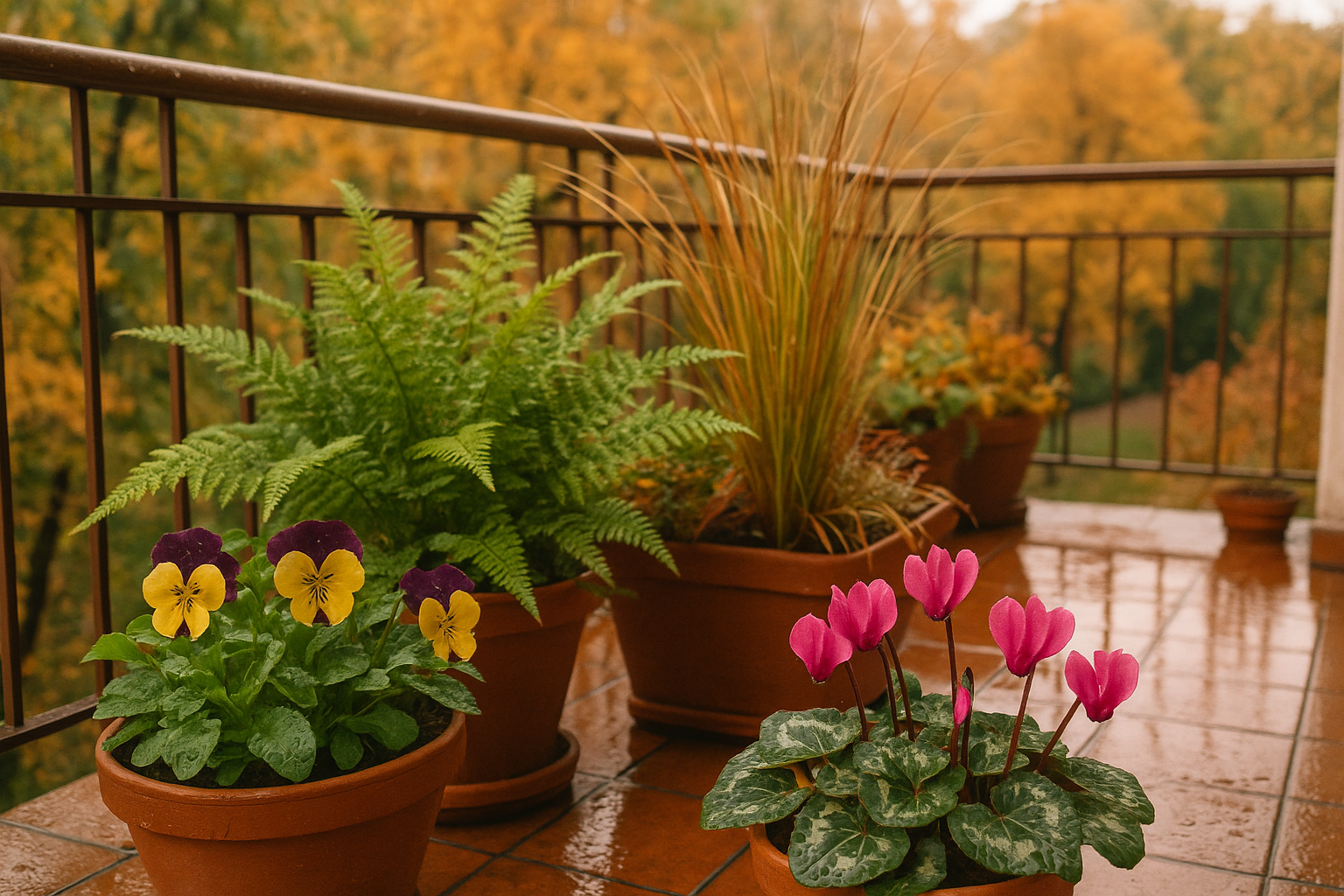 Piante da esterno resistenti alla pioggia: le migliori varietà autunnali per aiuole e terrazzi