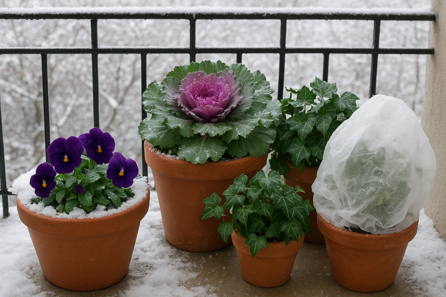 Coltivare piante esterne in vaso in inverno: trucchi e varietà resistenti