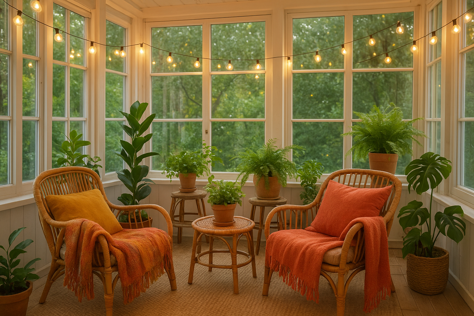 Idee per arredare la veranda invernale: comfort, stile e piante ornamentali