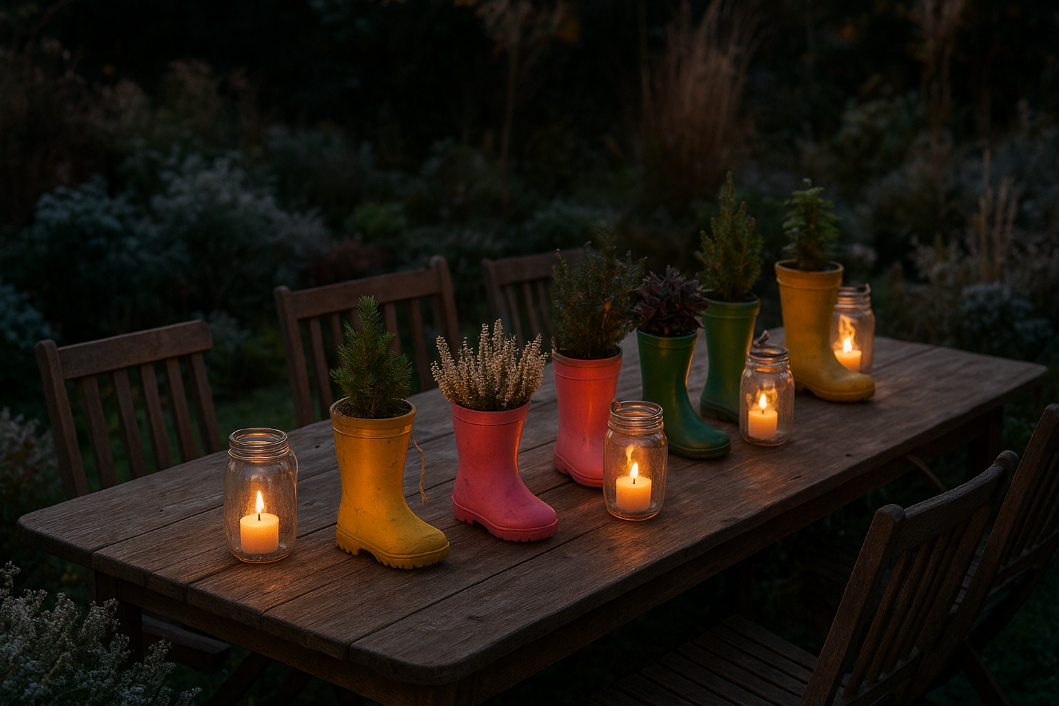 Idee per decorare il giardino d’inverno con oggetti fai da te e materiali riciclati