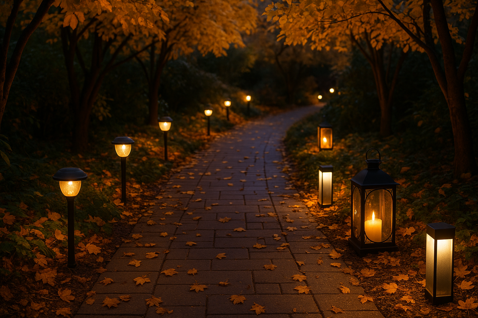 Idee per illuminare sentieri e vialetti del giardino in autunno: soluzioni pratiche e di design