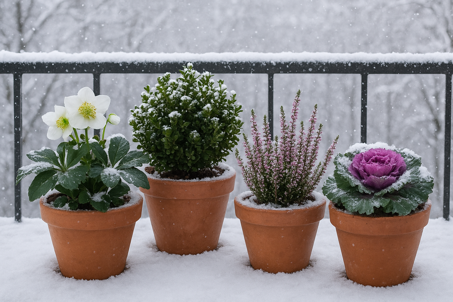 Le migliori piante da esterno resistenti alla neve: soluzioni per balconi e aiuole