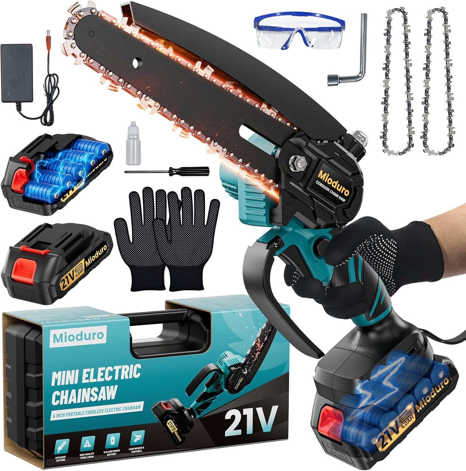 Mini motosega a batteria per potatura in offerta su Amazon: il must-have per giardinieri