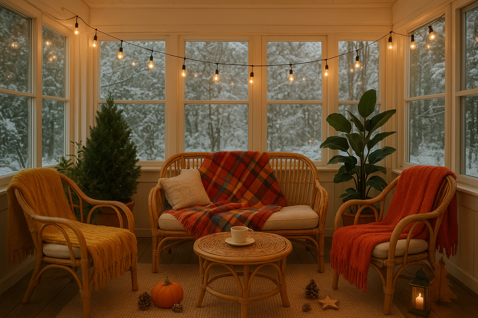 Idee creative per abbellire verande e balconi in inverno