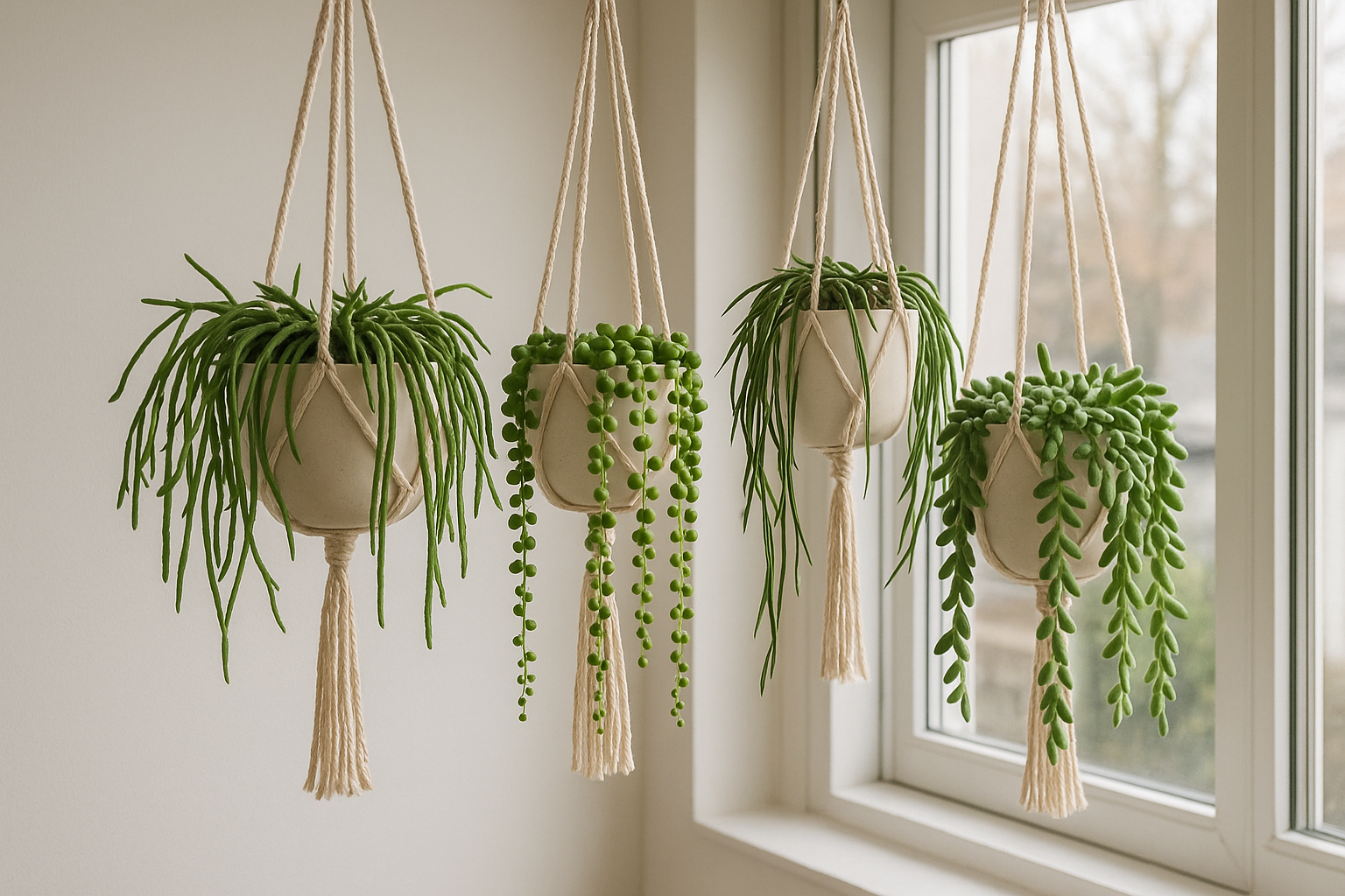 Le migliori piante grasse pendenti per la casa in inverno: varietà spettacolari e poco esigenti