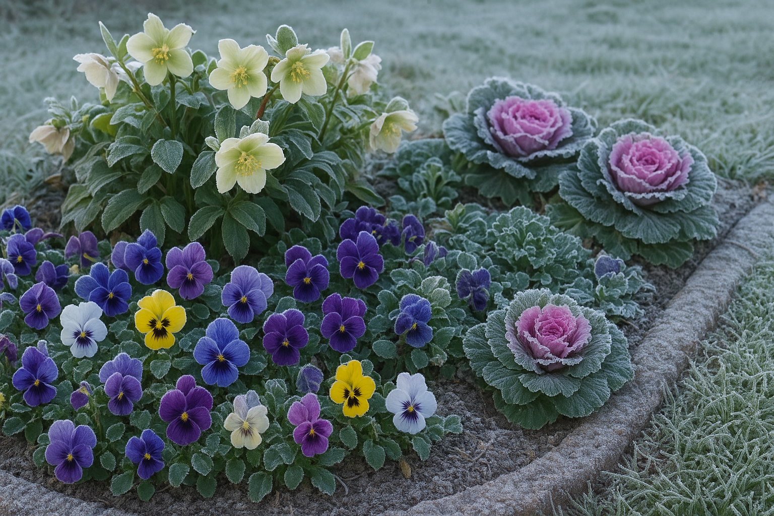 Fiori resistenti al gelo per bordure colorate: le varietà che fioriscono in pieno inverno