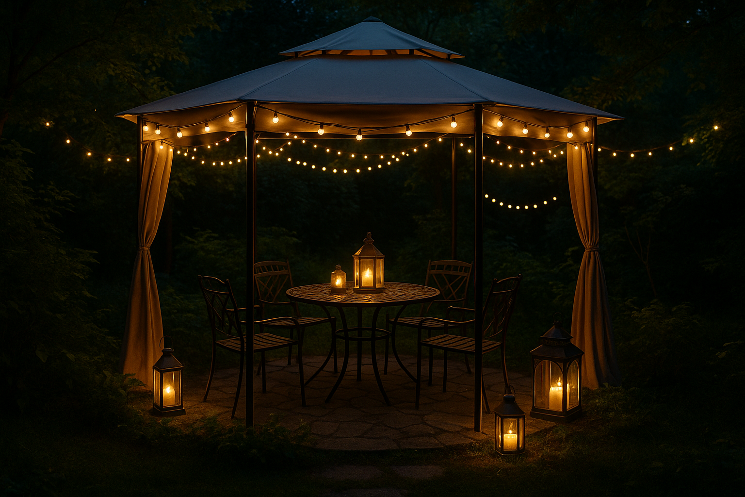 Come illuminare il gazebo in giardino: idee e consigli pratici