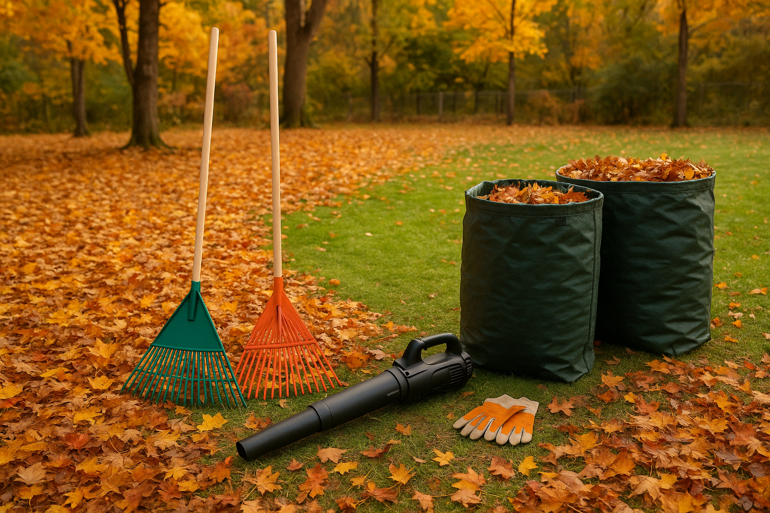 Gli attrezzi indispensabili per la raccolta delle foglie in autunno: guida alla scelta
