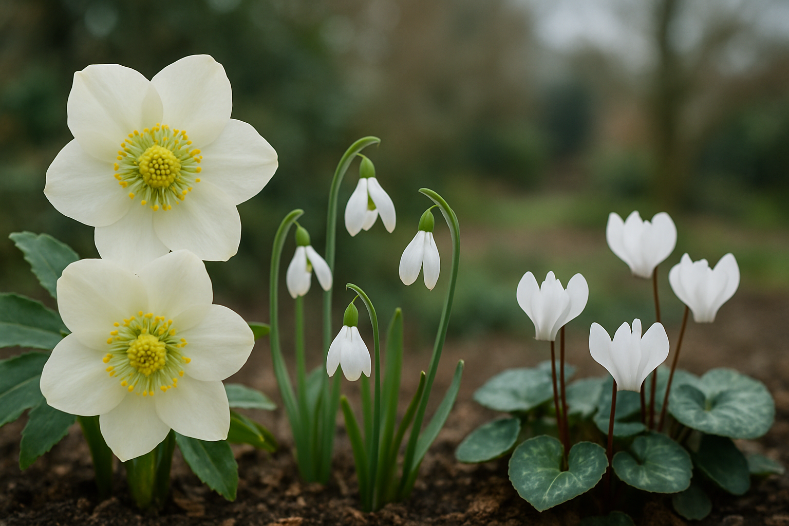 Fiori bianchi invernali: le varietà che fioriscono tra novembre e febbraio