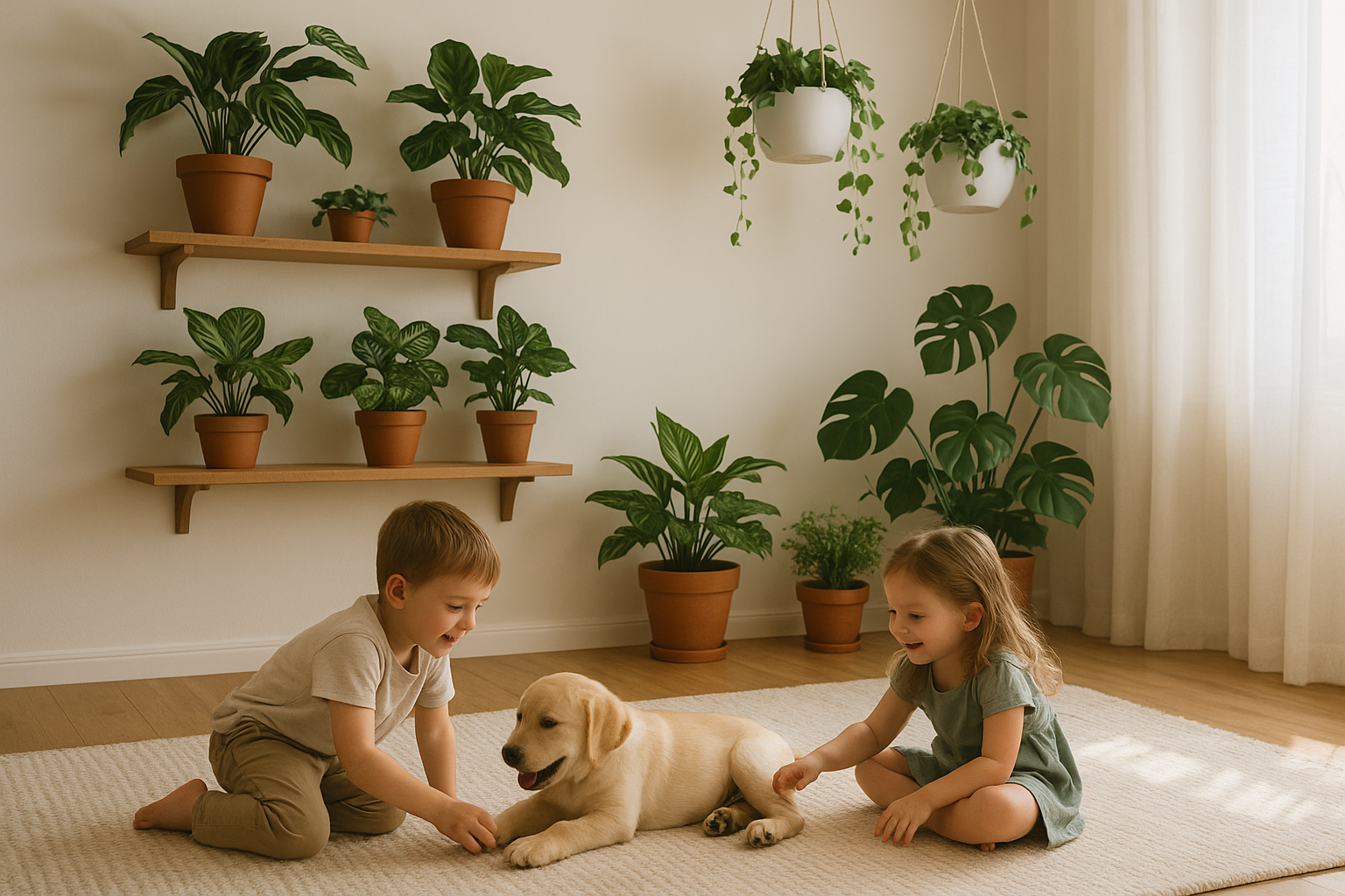 Come scegliere le piante da interno più sicure per bambini e animali domestici