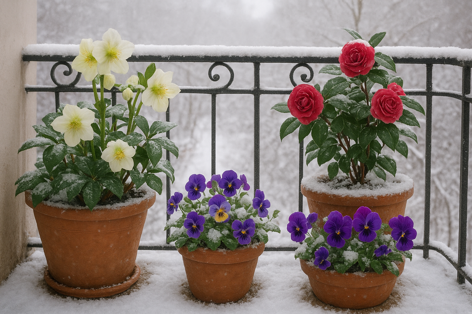 Fiori che sbocciano in pieno inverno: le varietà perfette per balconi e giardini freddi
