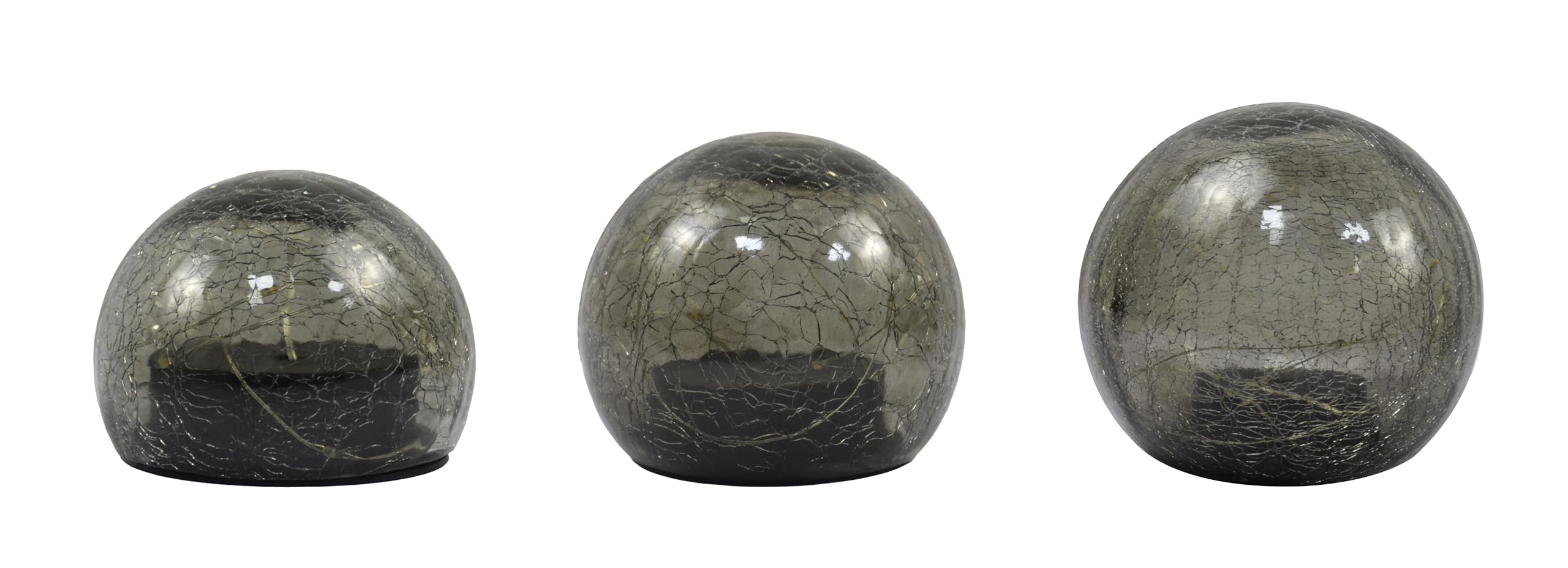 Eifa set 3 sfere LED in vetro: decora giardino e balcone con stile nelle serate d’inverno