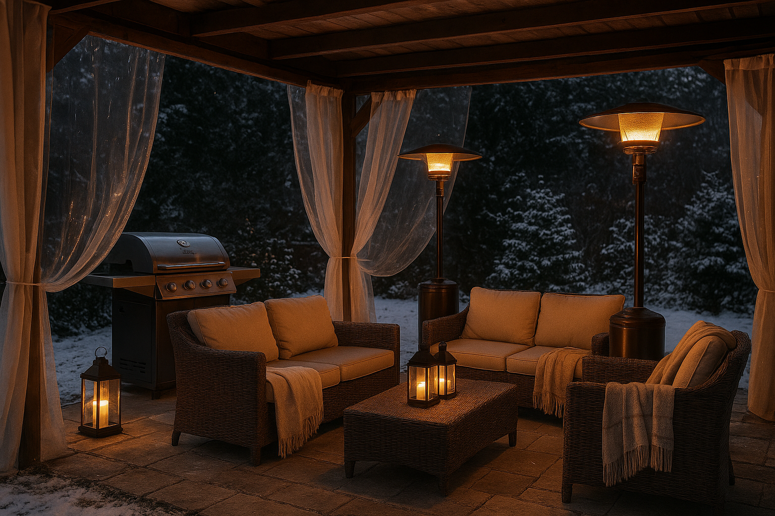 Idee per arredare la zona barbecue invernale: soluzioni per cucinare e stare all’aperto anche con il freddo