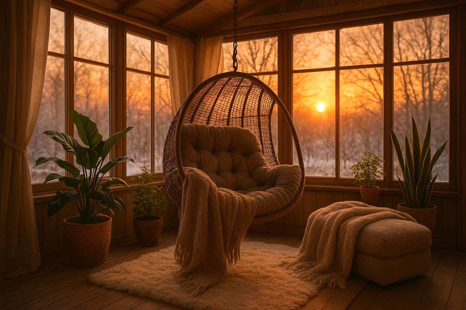 Arredo d’inverno: come scegliere e disporre la poltrona sospesa in giardino o veranda