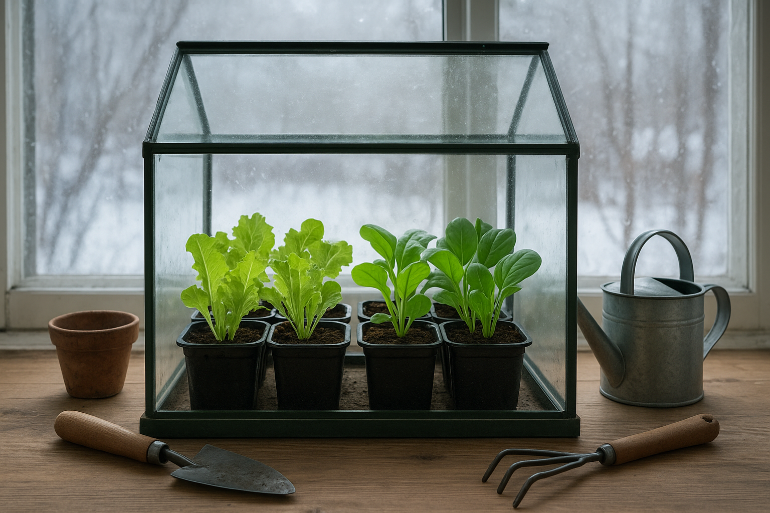 Orto in gennaio: cosa piantare in serra e in vaso per primi raccolti di primavera