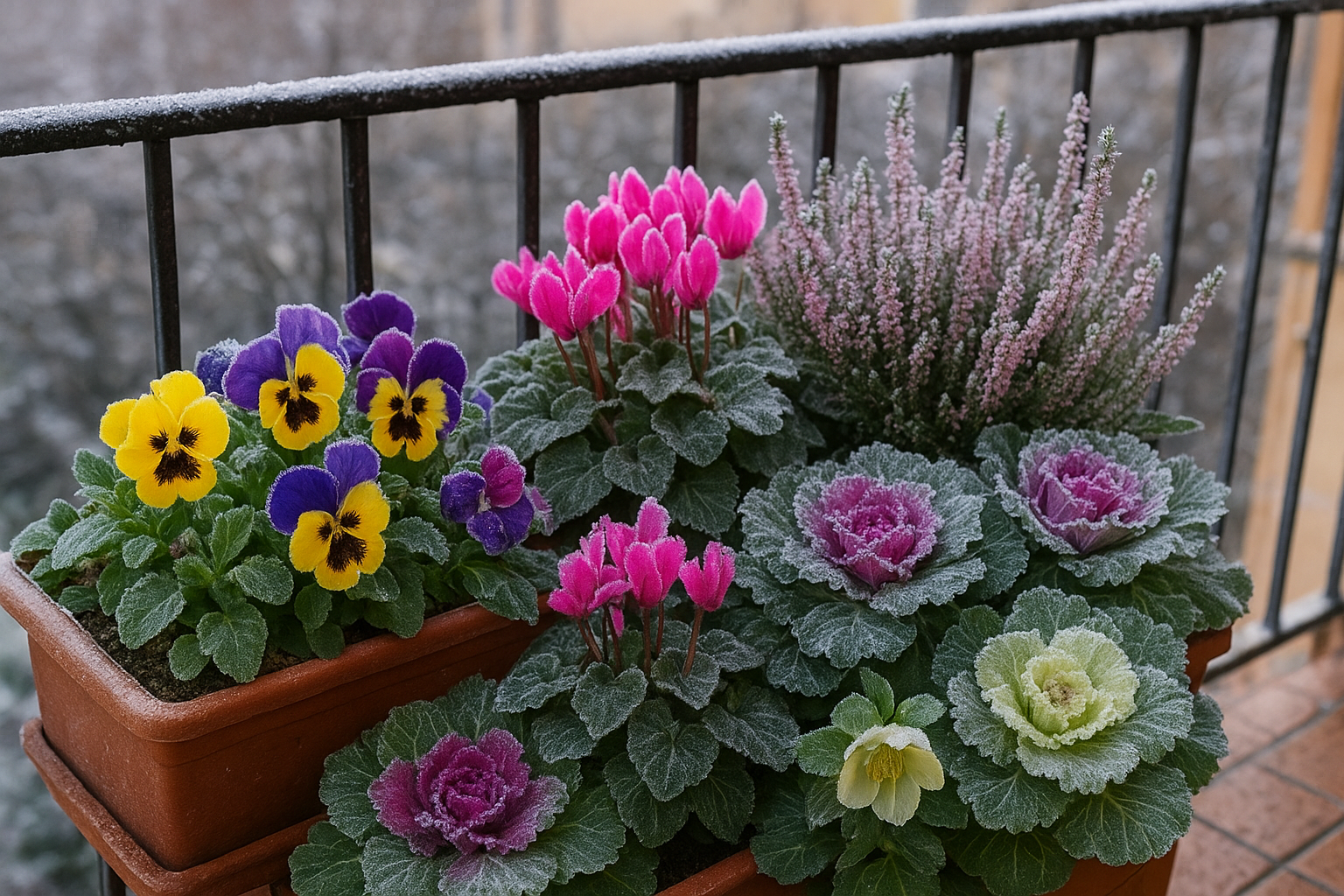 Fiori invernali per balcone: le varietà più resistenti e colorate da piantare a dicembre