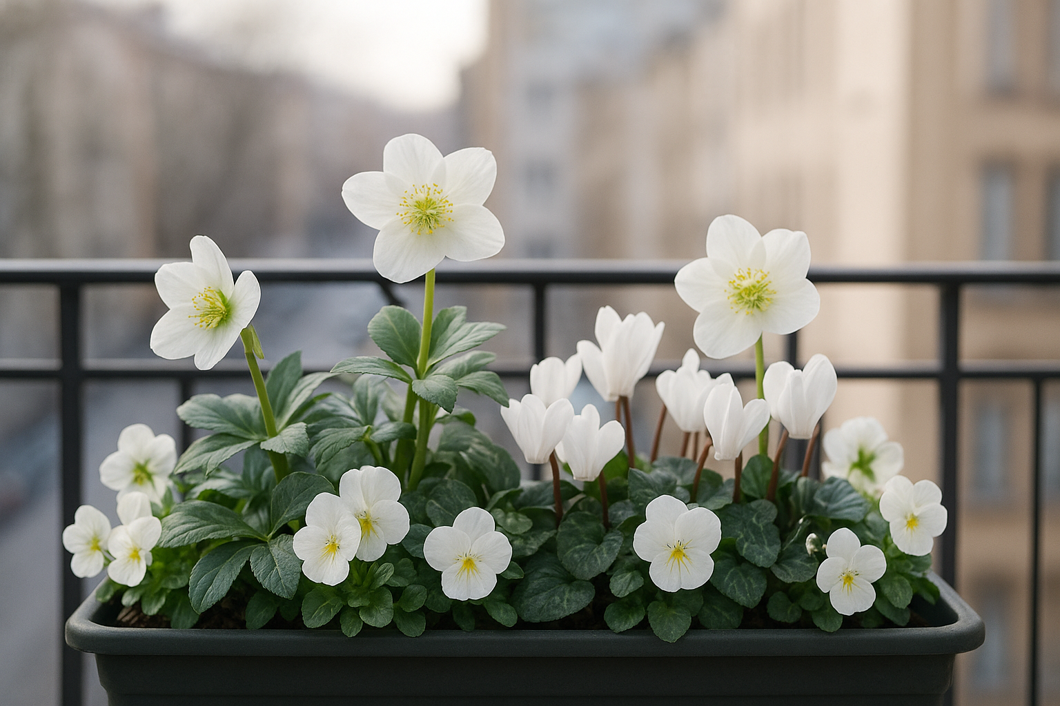 Fiori bianchi invernali per balcone: cosa piantare per avere colore anche col freddo