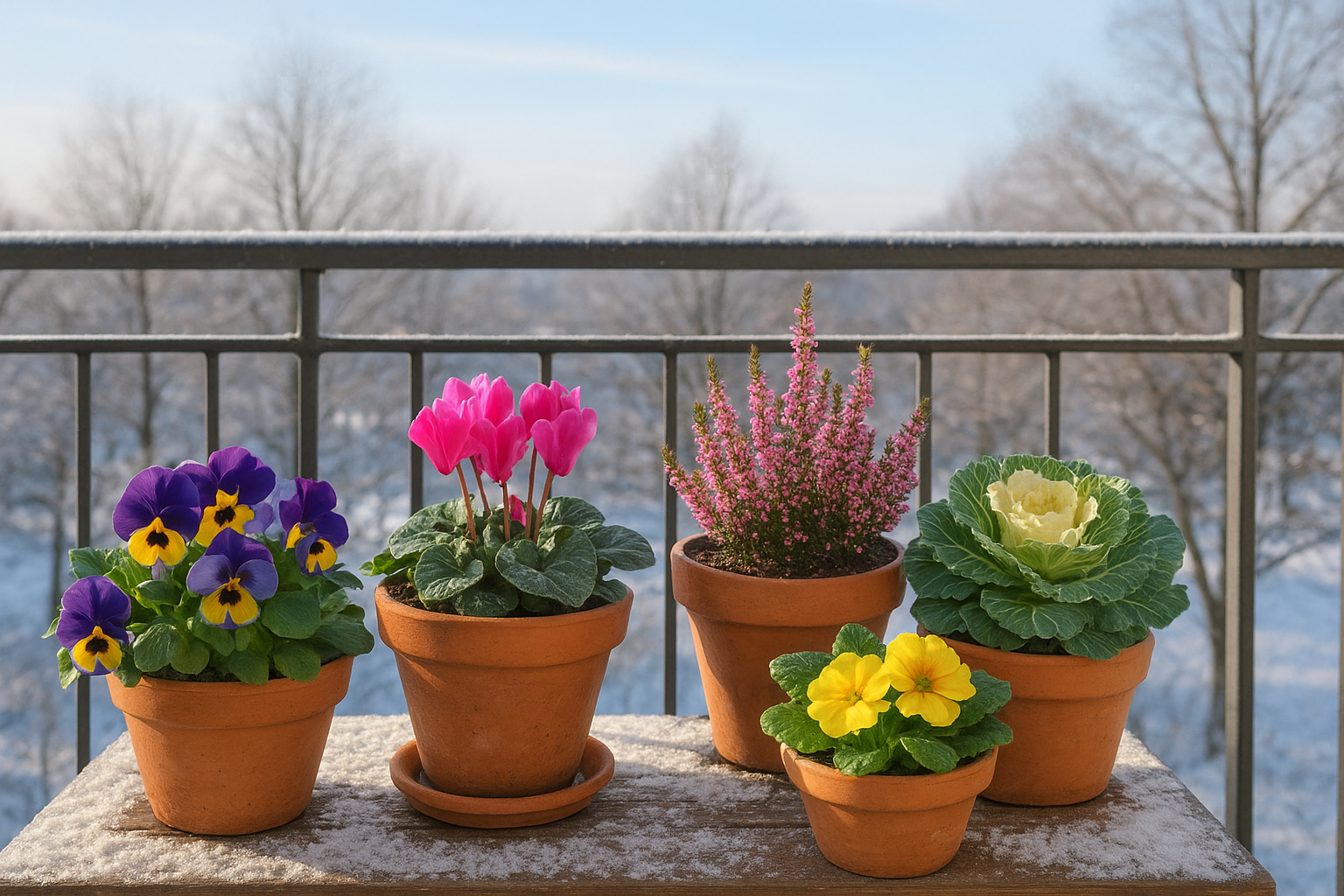 Fiori che colorano il balcone in inverno: le varietà più resistenti da piantare a gennaio