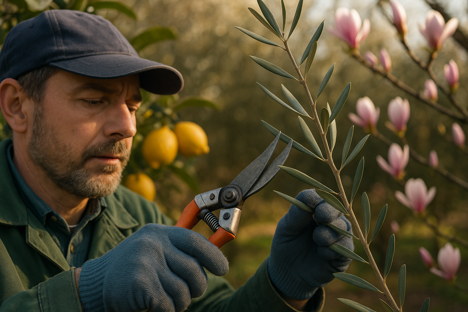 Quando potare olivi, limone e magnolia: calendario e tecniche di potatura
