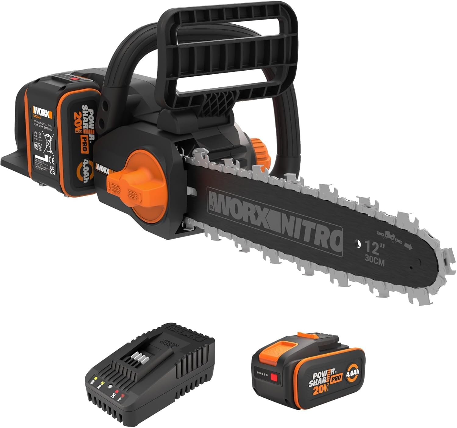 WORX Nitro WG350E motosega a batteria: tagli rapidi e sicuri per la potatura in giardino