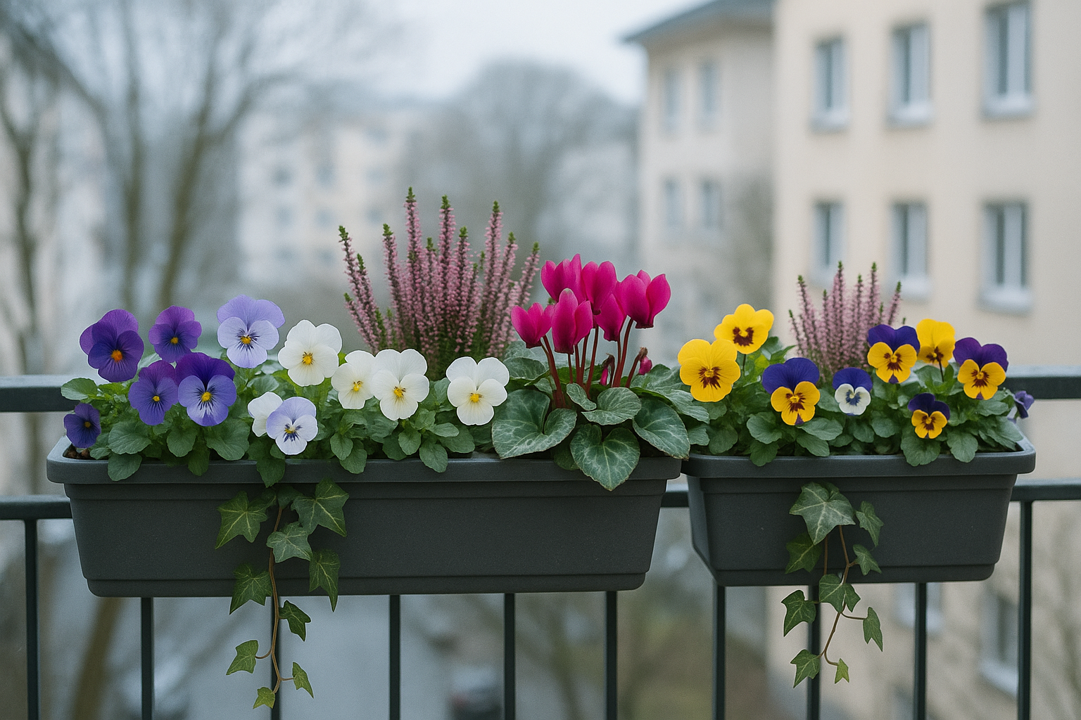 Fiori invernali da balcone: cosa piantare per avere colore tutto l’anno