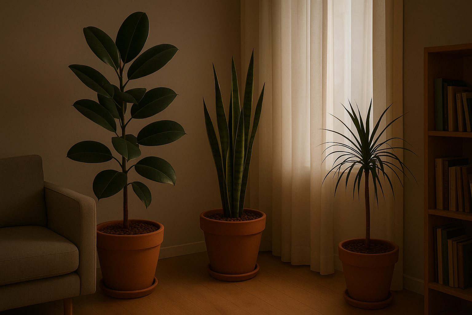 Piante da interno alte e resistenti: idee per stanze con poca luce