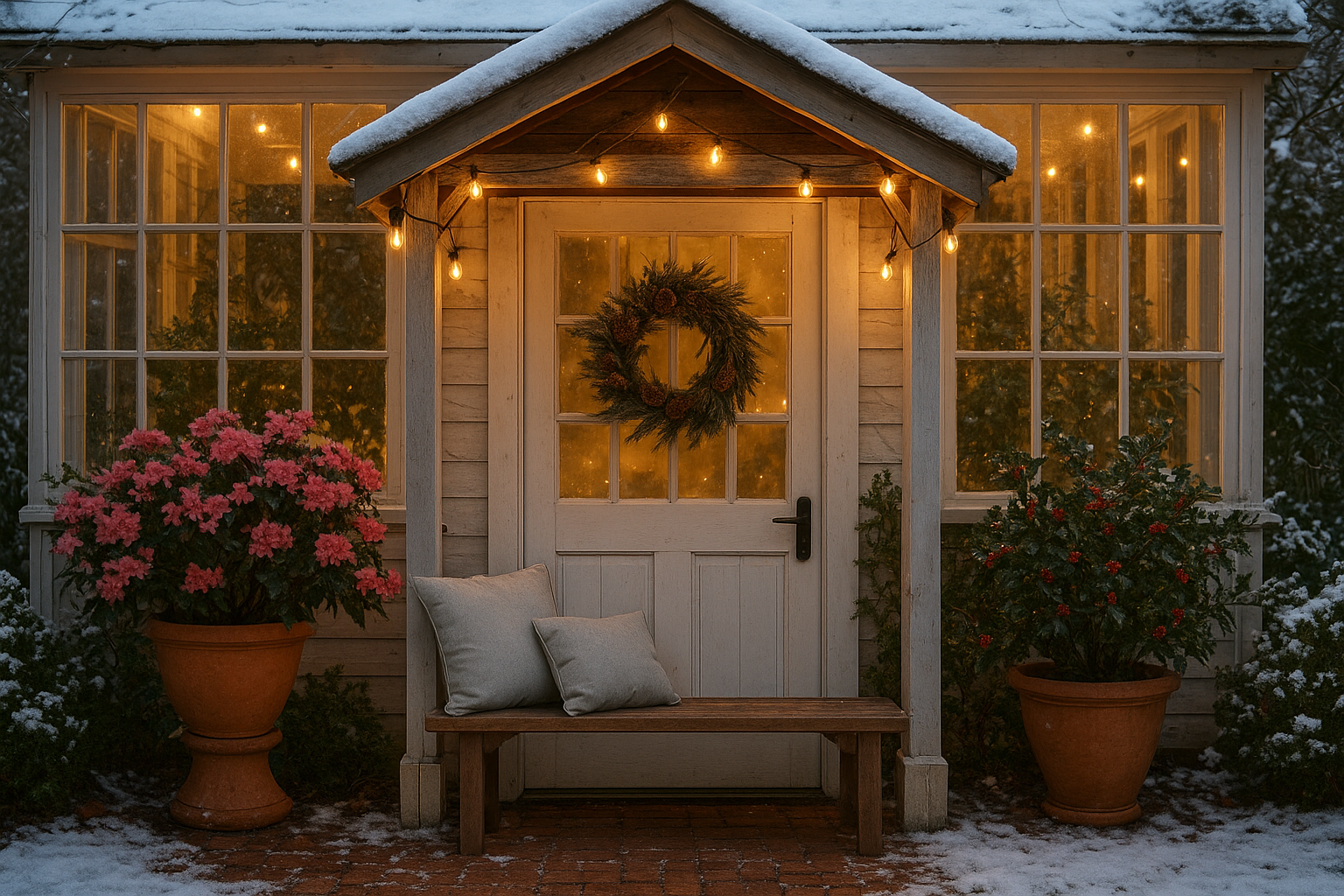 Arredare l’ingresso del giardino a gennaio: idee, tessuti e piante resistenti