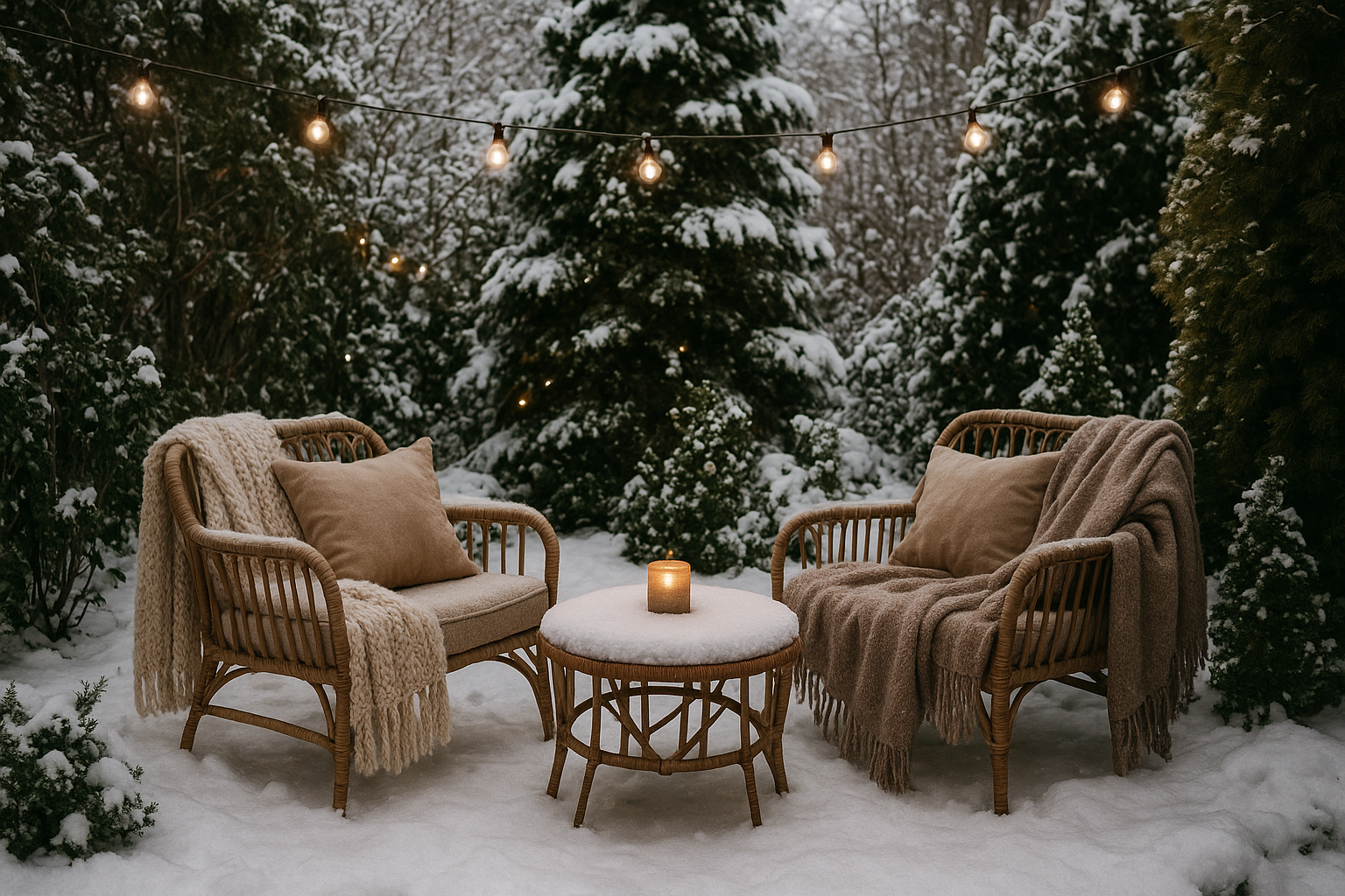 Idee per arredare una zona relax green in giardino anche a gennaio