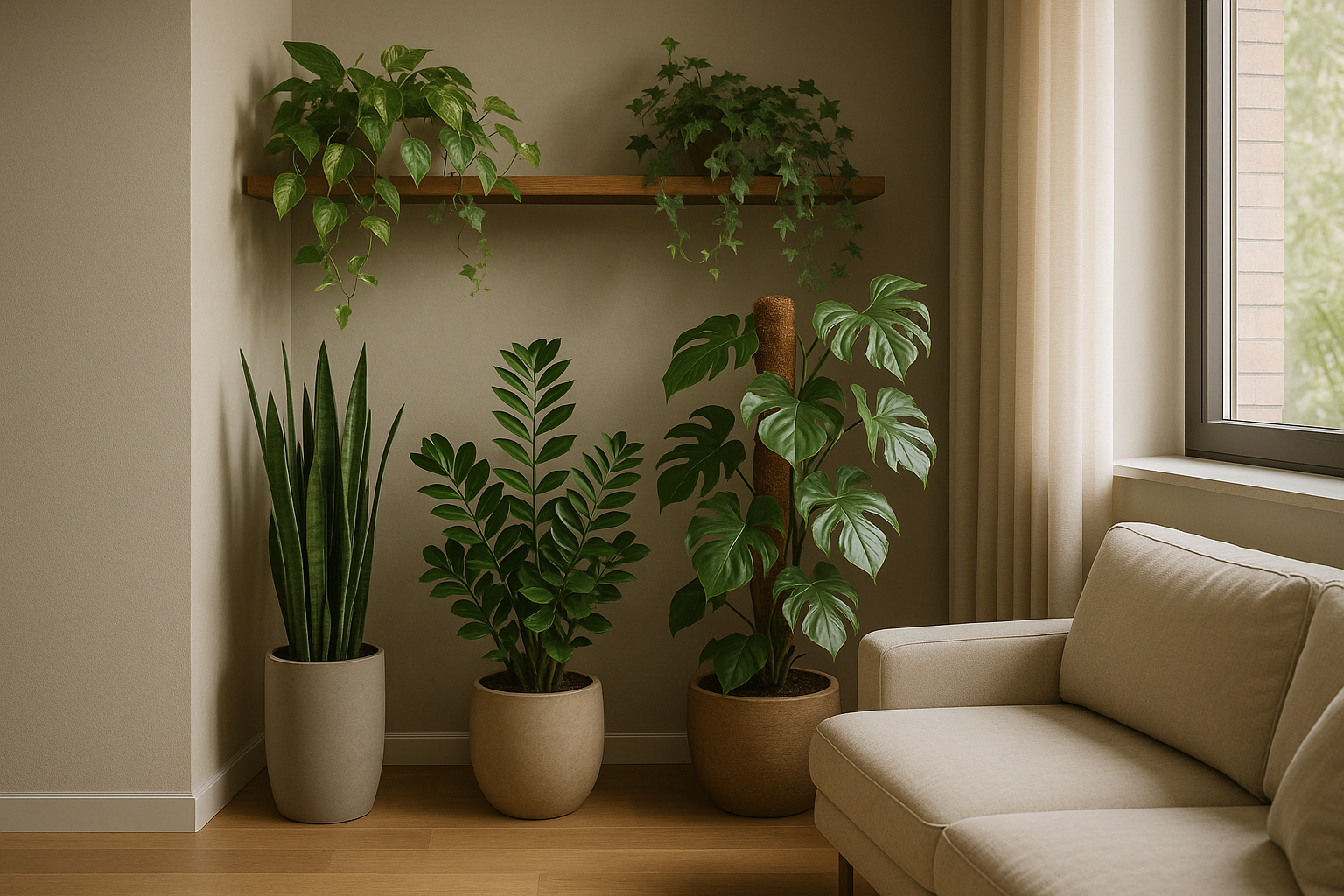 Piante da interno alte e resistenti: idee verdi per la casa con poca luce