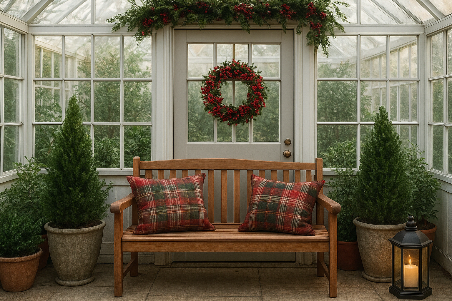 Idee per un ingresso accogliente nel giardino d’inverno: piante e arredi