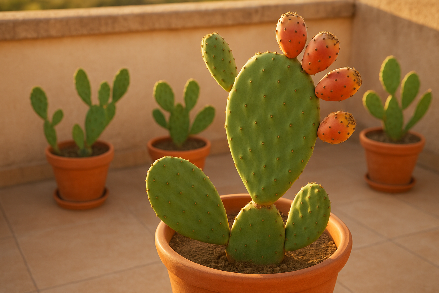 Coltivare opuntia da frutto e ornamentali in vaso: varietà, rinvasi e protezione dal freddo