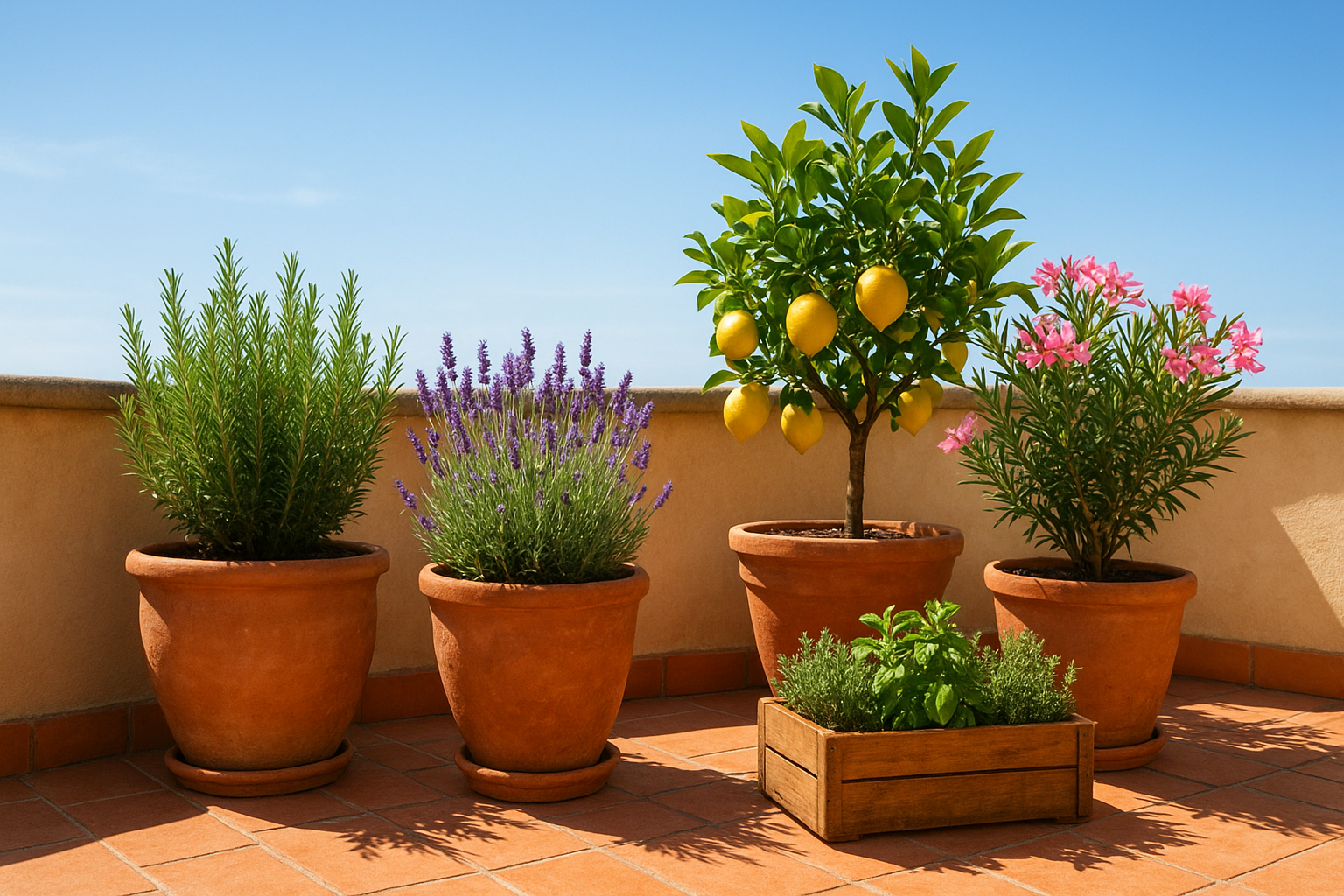 Giardino mediterraneo in vaso: 5 piante da esterno per terrazzi soleggiati