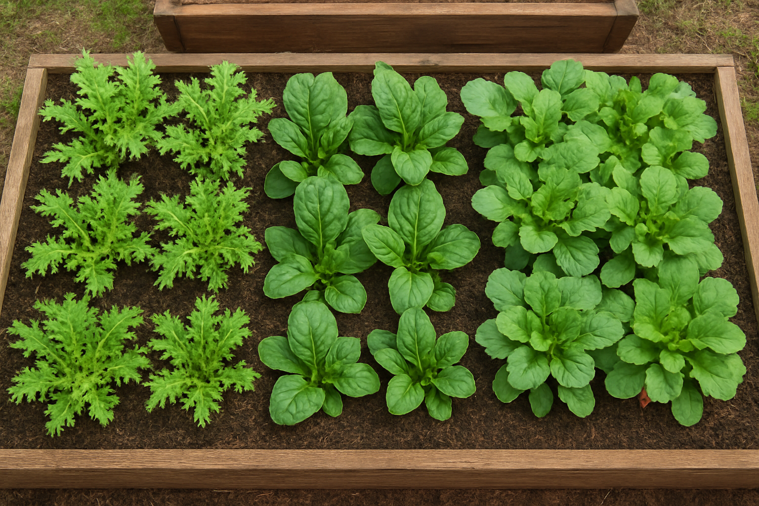 Lattughe asiatiche, spinaci e ravanelli: un’aiuola mista di ortaggi veloci per la fine dell’inverno