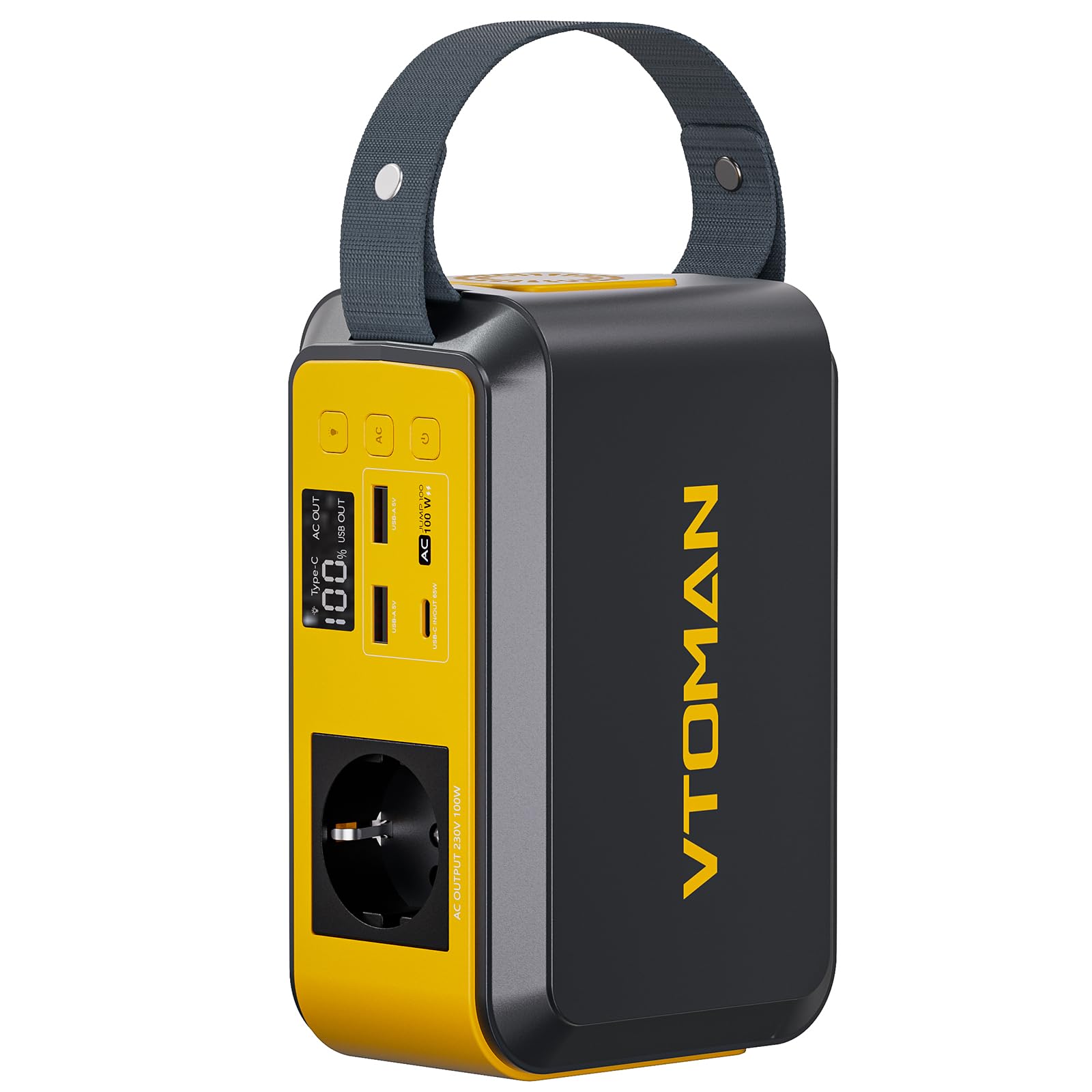 Powerstation portatile VTOMAN Jump 100, energia tascabile per luci da giardino e irrigazione smart