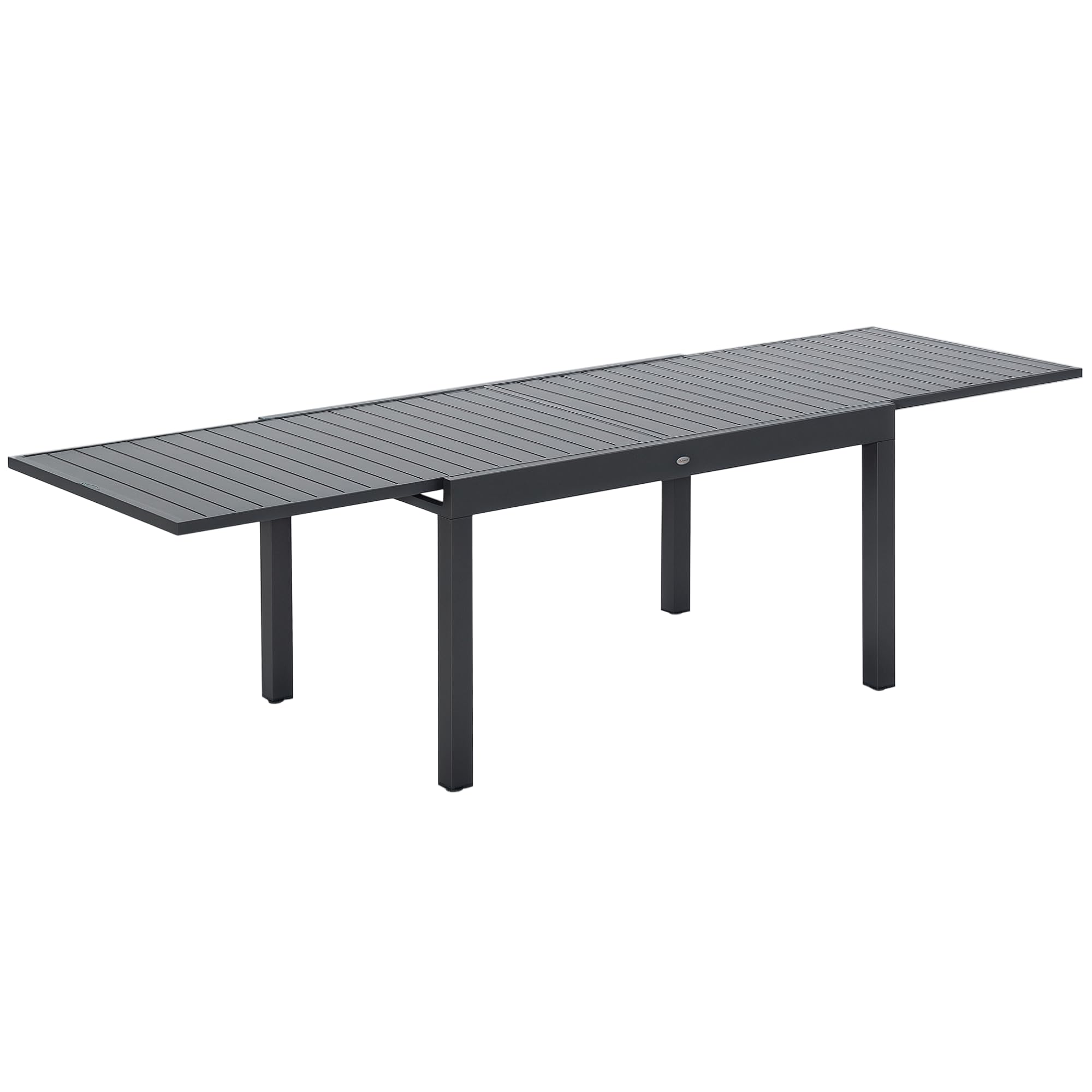 Outsunny tavolo da giardino allungabile per 8-10 persone, il piano modulare per pranzi all’aperto in famiglia