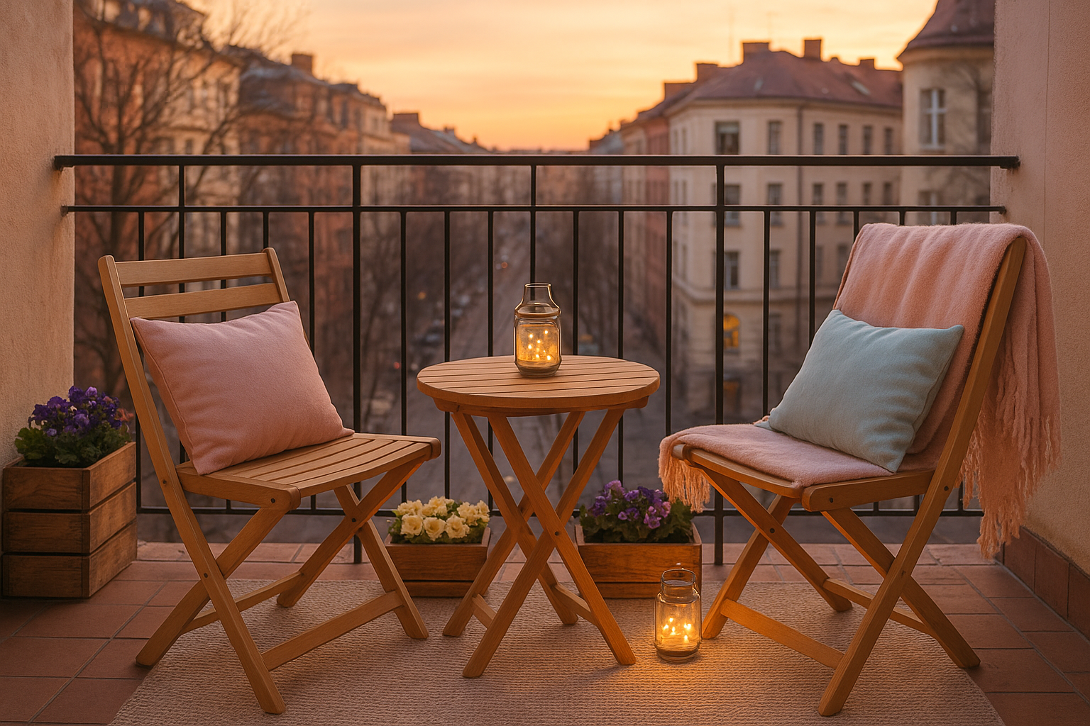 Arredare il balcone di febbraio con tessuti e arredi leggeri pronti per la primavera
