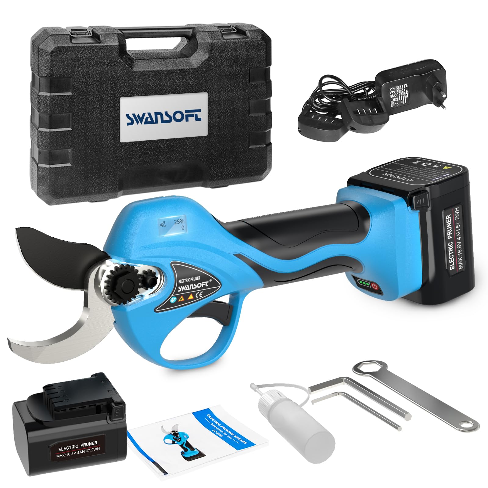 Forbici da potatura a batteria Swansoft 8608, alleate per la gestione di siepi e frutteto di fine inverno