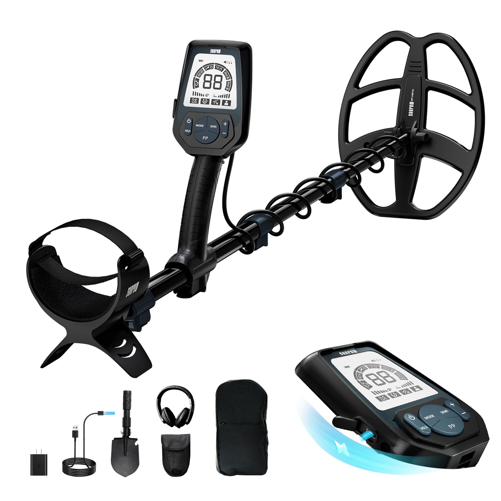 SUNPOW metal detector professionale OT-MD16, il compagno per scoprire tesori nel tuo giardino