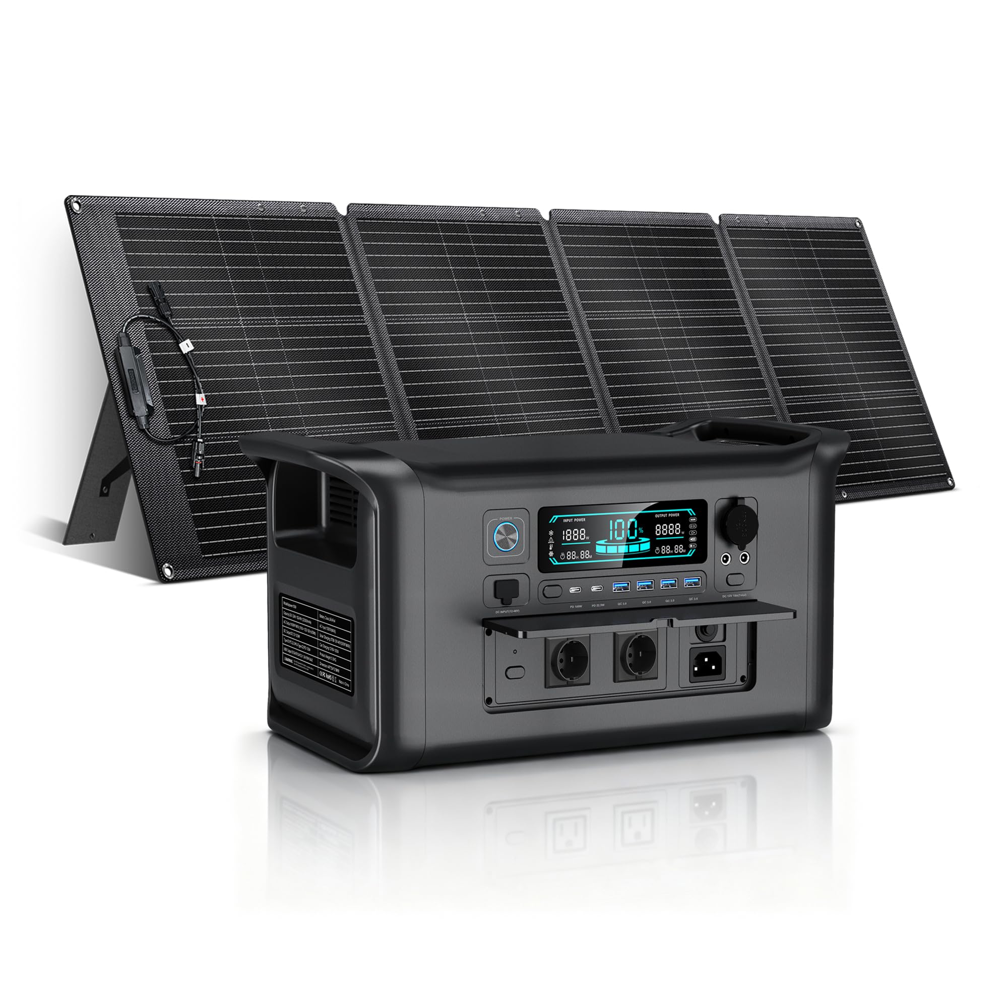 Generatore solare CTOLITY, energia portatile per illuminare giardino e orto in promozione su Amazon