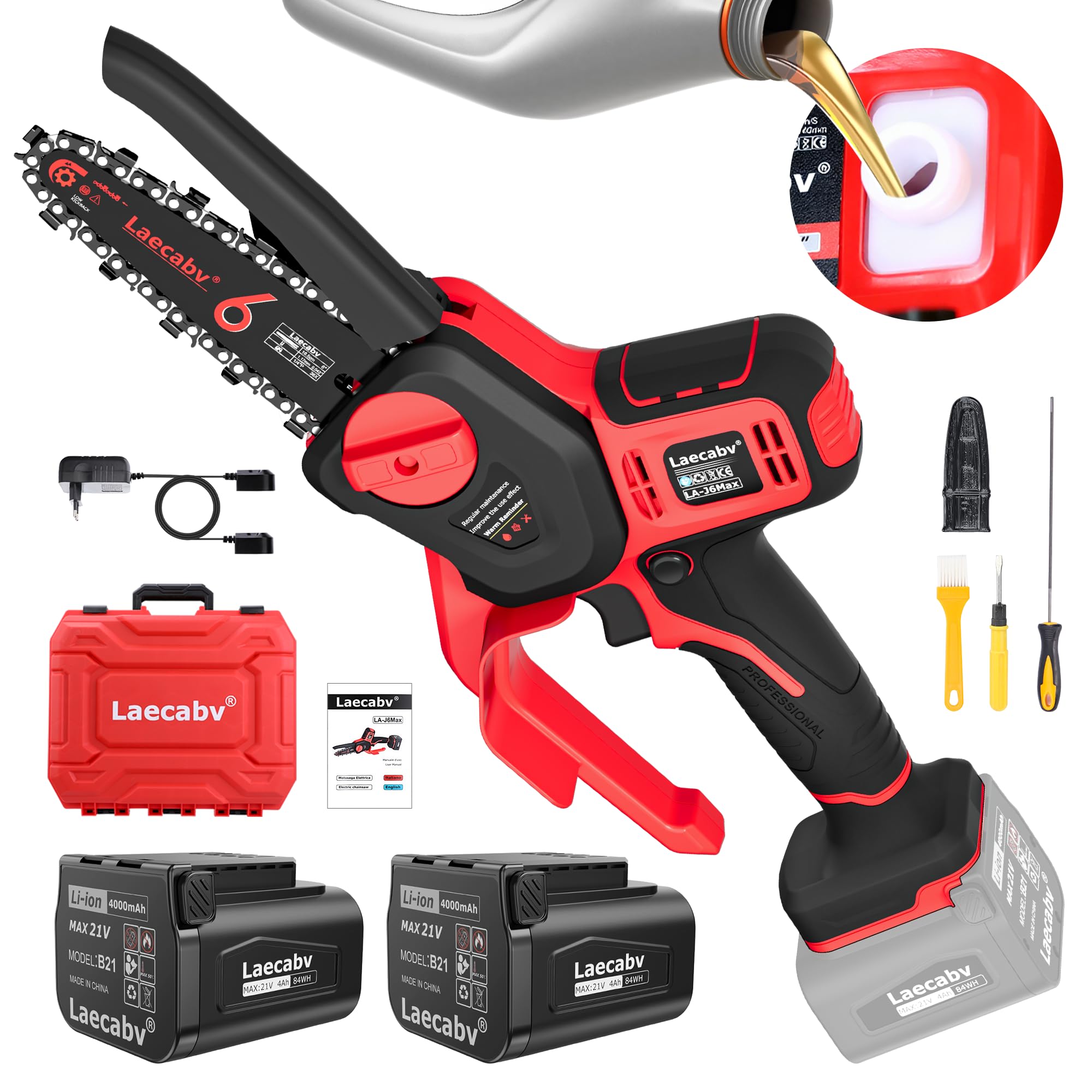 Mini motosega elettrica Laecabv 6 pollici: la soluzione compatta per la potatura invernale