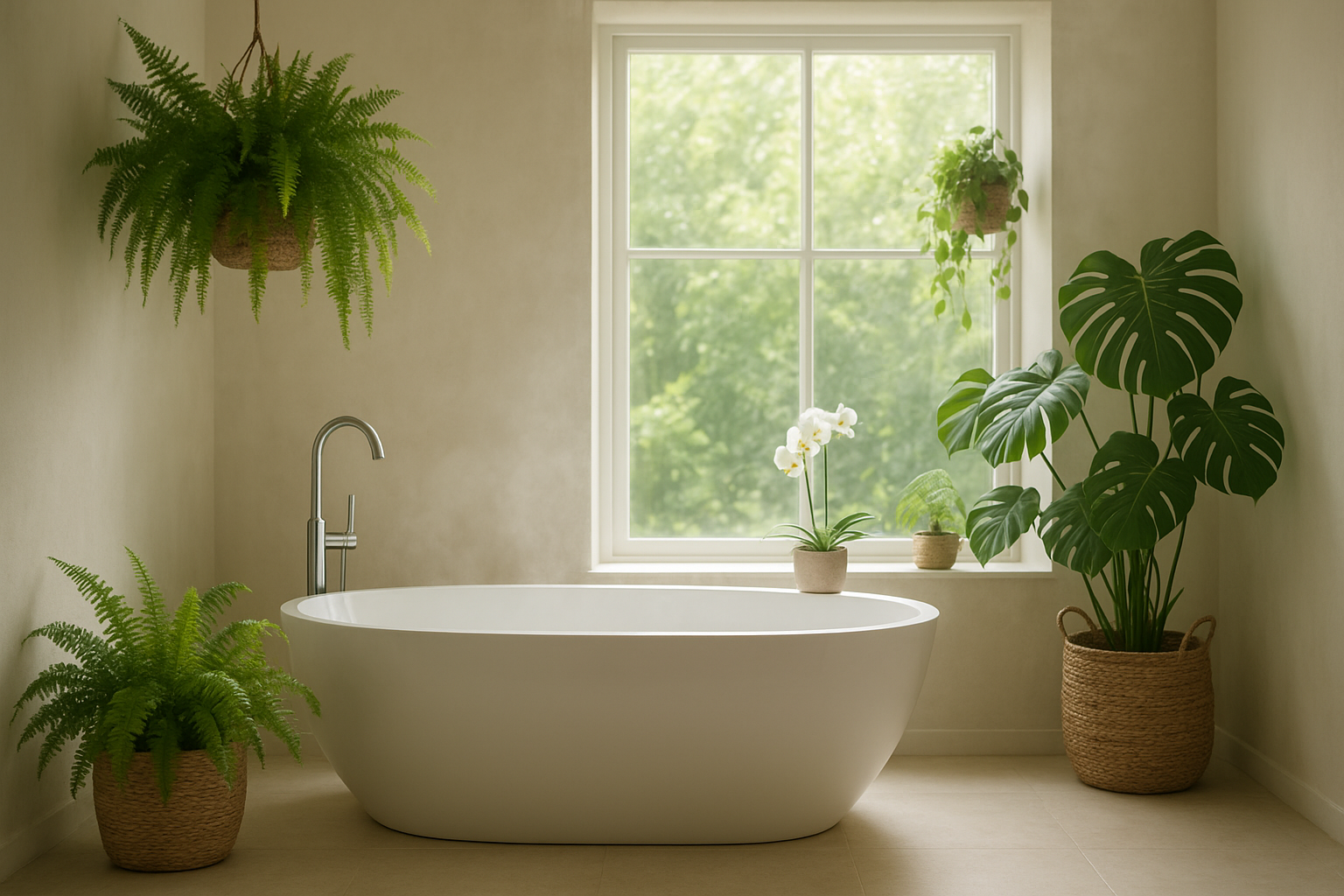 Piante da interno per bagni luminosi: specie che amano umidità e calore a fine inverno