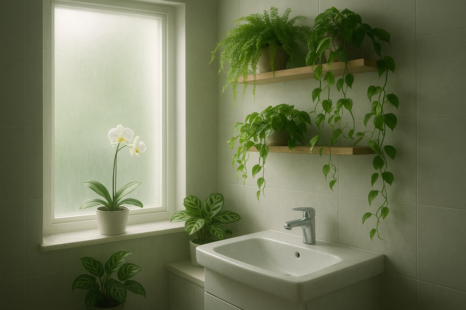 Piante da interno per bagni luminosi: le specie che amano umidità e luce diffusa