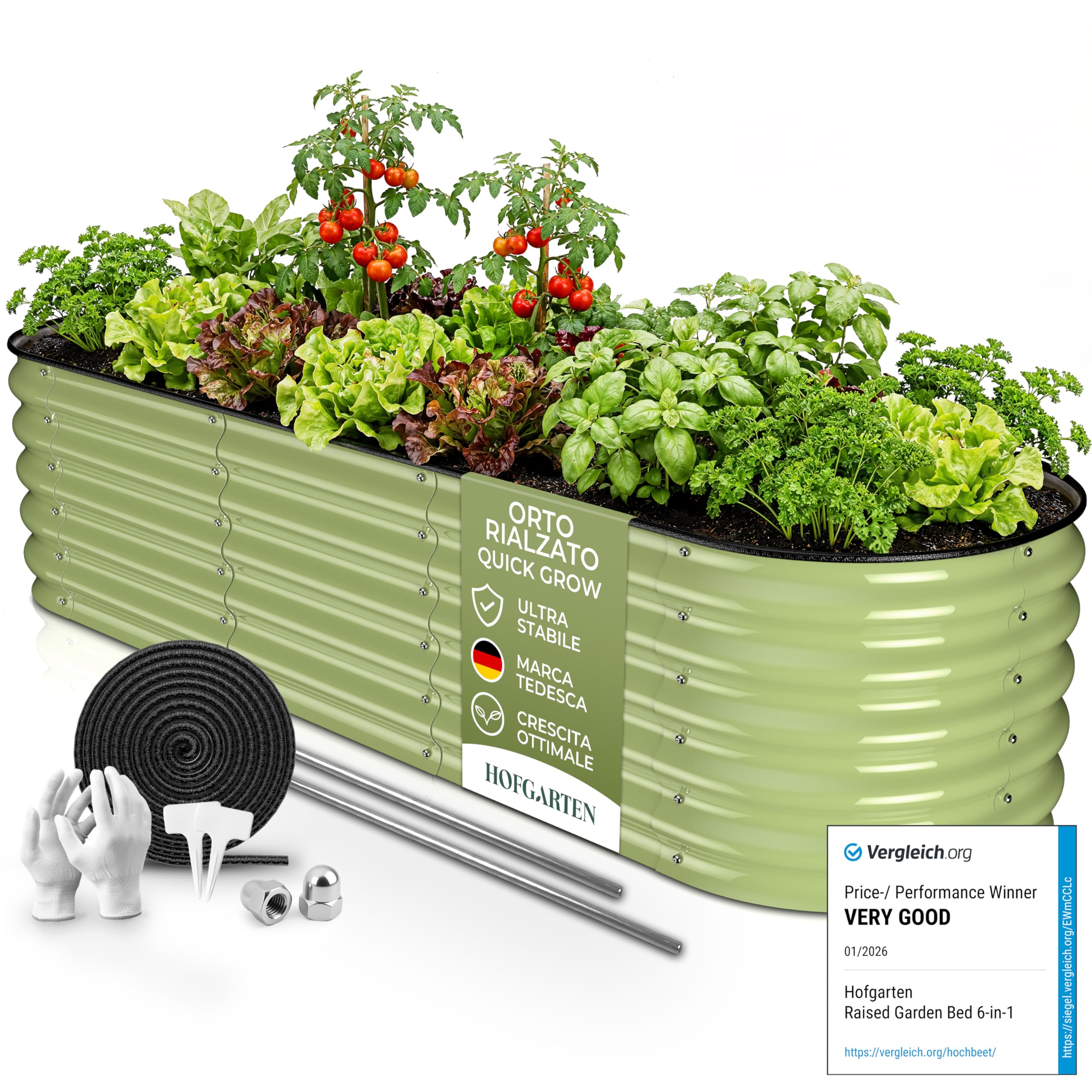 HOFGARTEN orto rialzato 200×60 cm: il letto da giardino modulare perfetto per l’orto di febbraio