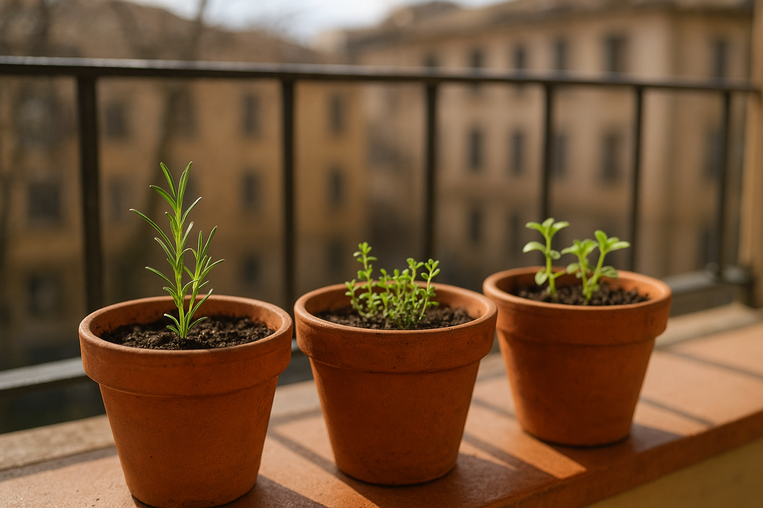 Orto di febbraio sul balcone: semine in vaso di aromi rustici per la primavera