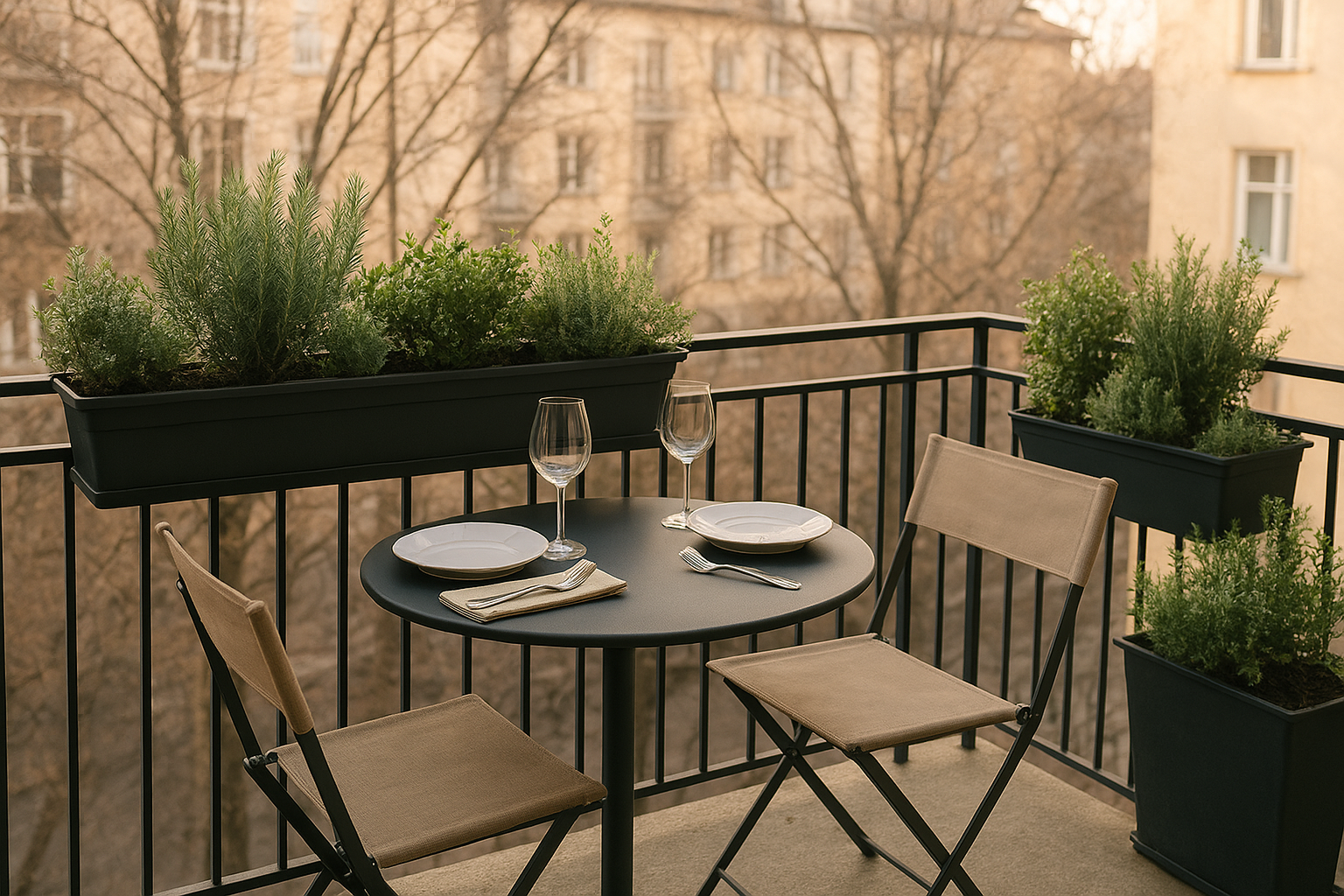 Angolo pranzo sul balcone a fine inverno: come prepararlo alle prime giornate miti