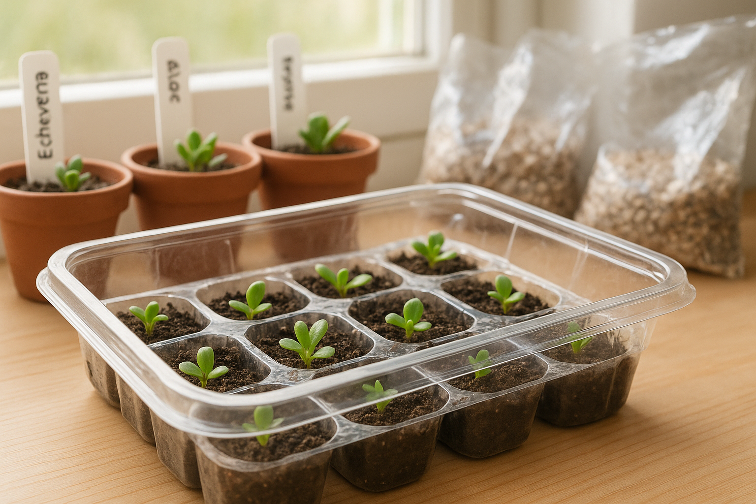 Piante grasse in semenzaio: come iniziare le semine a febbraio passo passo