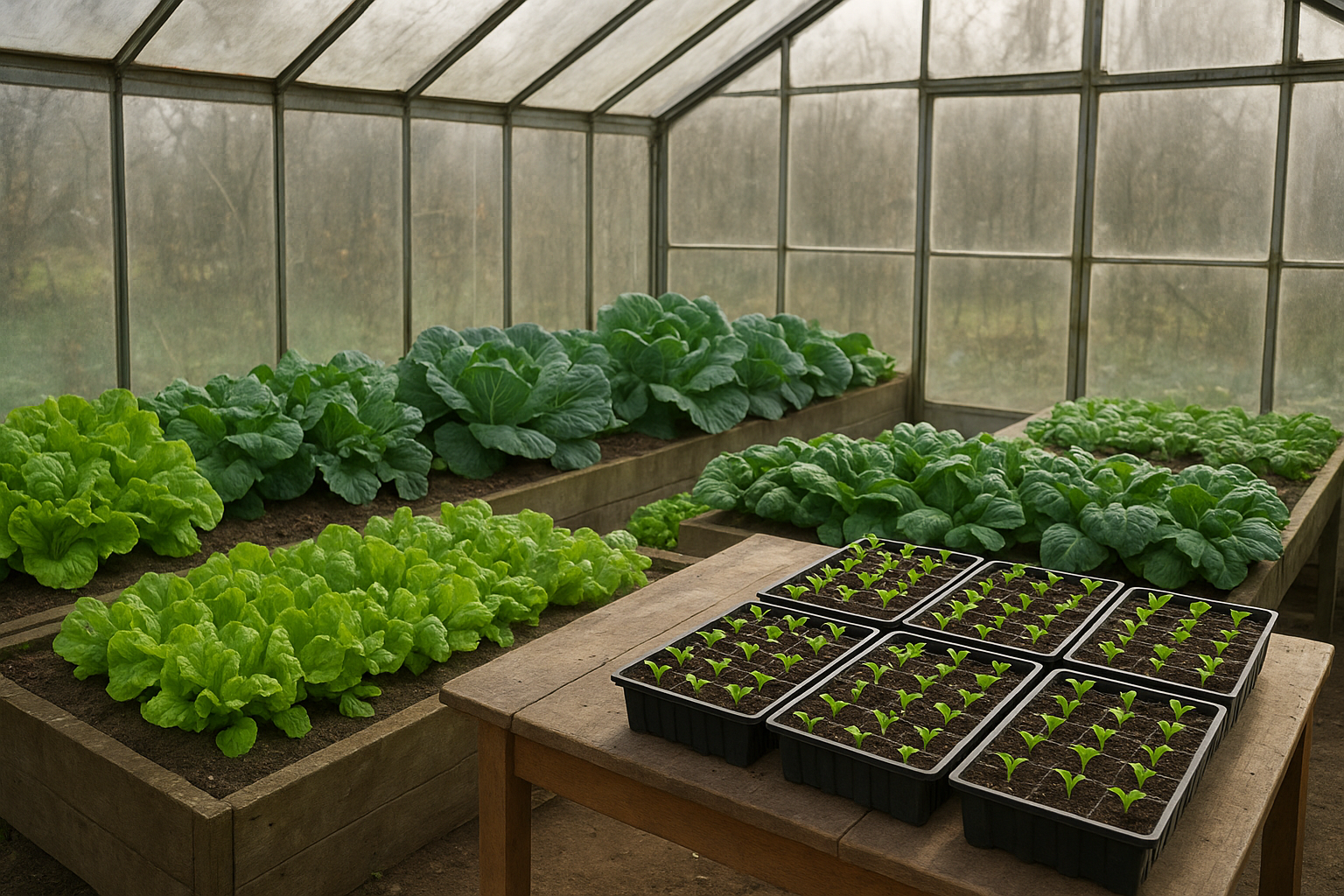 Orto invernale in serra fredda: quali ortaggi continuare a raccogliere e cosa trapiantare