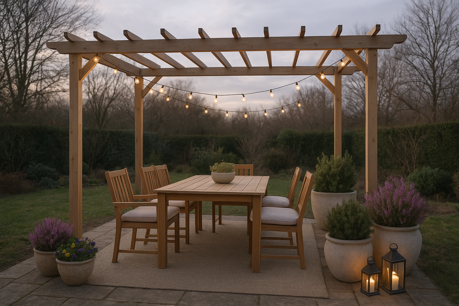 Come creare una zona pranzo coperta in giardino per le prime giornate di febbraio